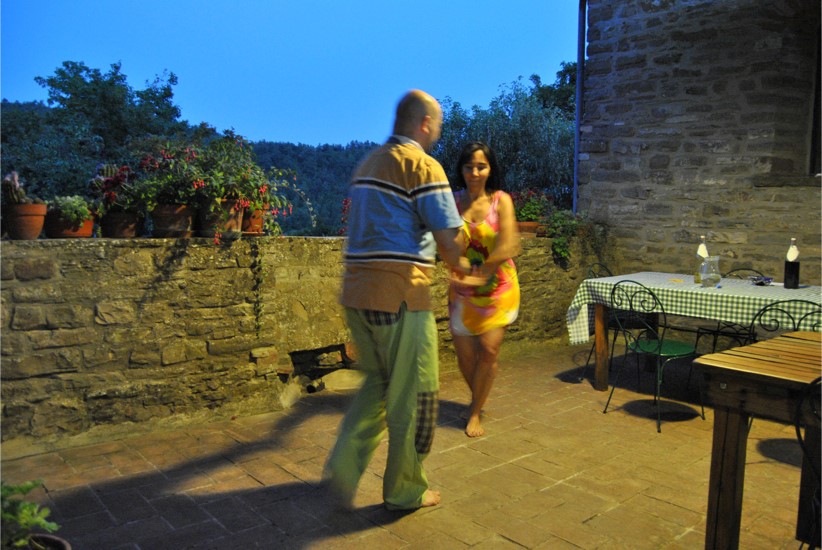 improvised dance on the terrace